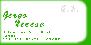 gergo mercse business card